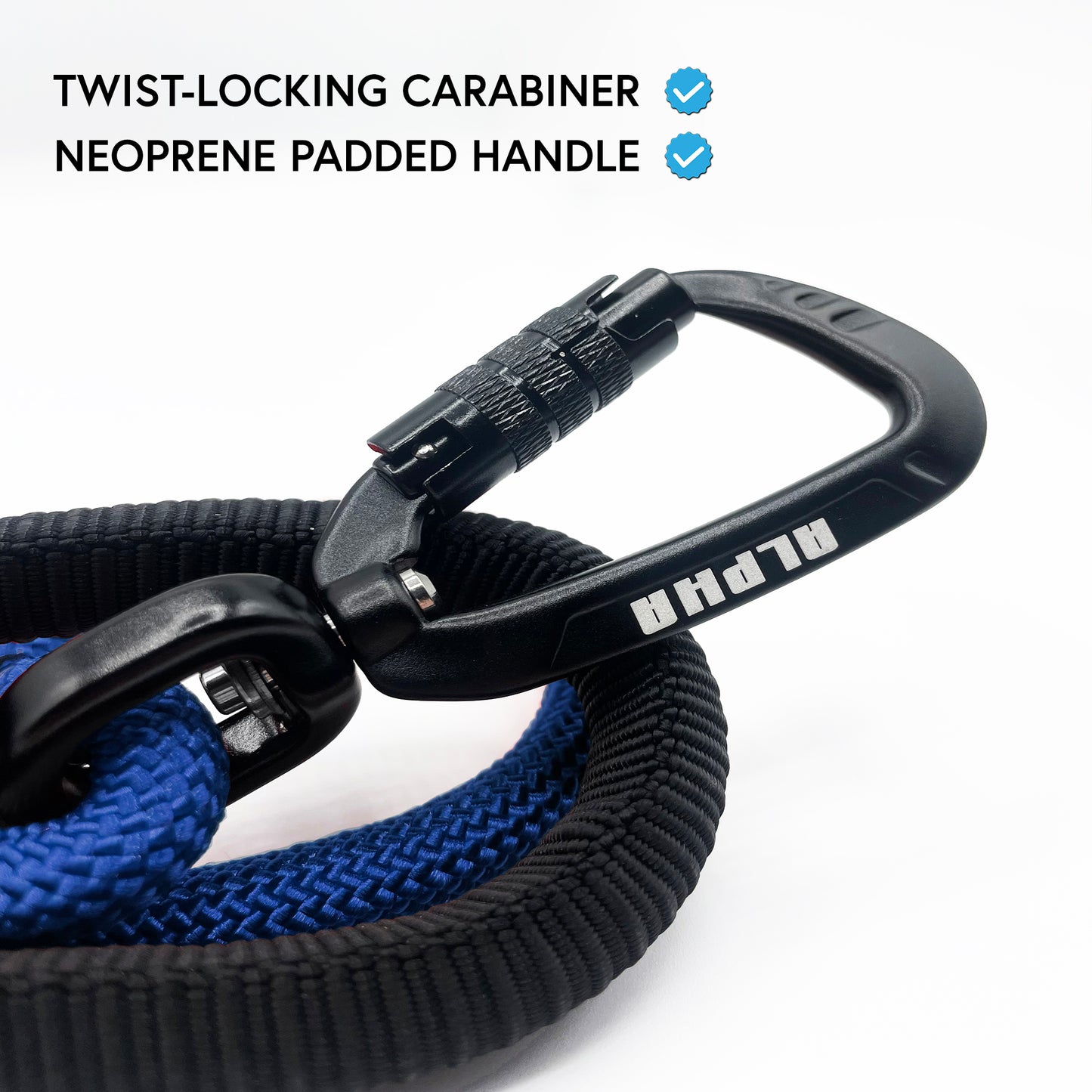 Carabiner Rope Lead - Blue