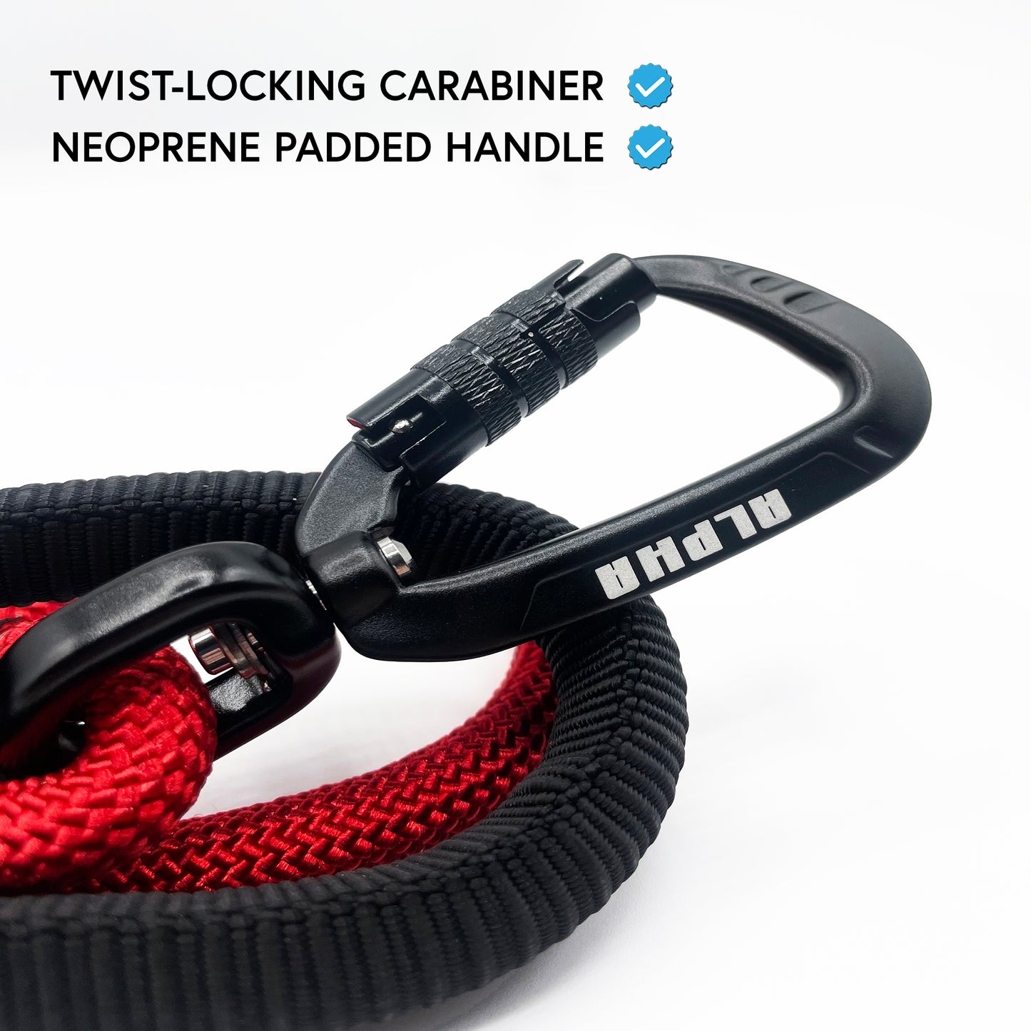 Carabiner Rope Lead - Red